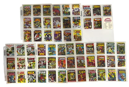 1984 Marvel Superheroes First Issue Covers Trading Card Complete Set.  Great Condition