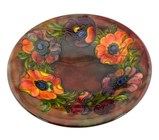 Walter Moorcroft Flambe Floral Shadow Bowl