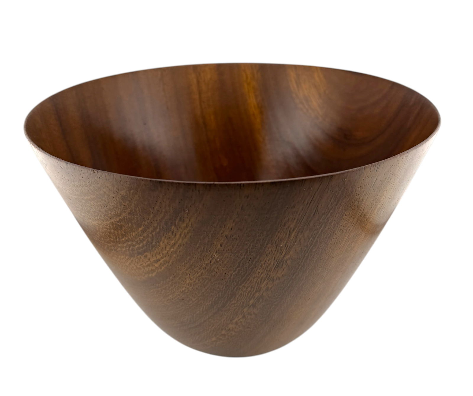 Bob Stocksdale (1913-2003) Large Jenisero Wooden Bowl: Bob Stocksdale (1913-2003) Large Jenisero Wooden Bowl. Of a tapering conical form, signed on the underside "Jenisero from Guatemala, Bob Stocksdale." Measures 11" x 8" x11" N/J
