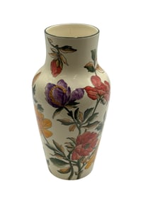 Gien France Paint Main Decorated Porcelain Vase