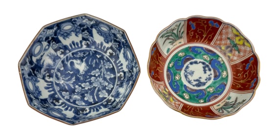 Lot of Two Antique Japanese Imari Bowls