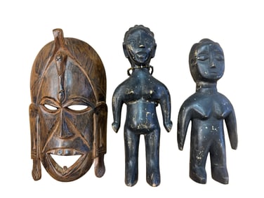 Lot of 3 African Tribal Wood Carvings
