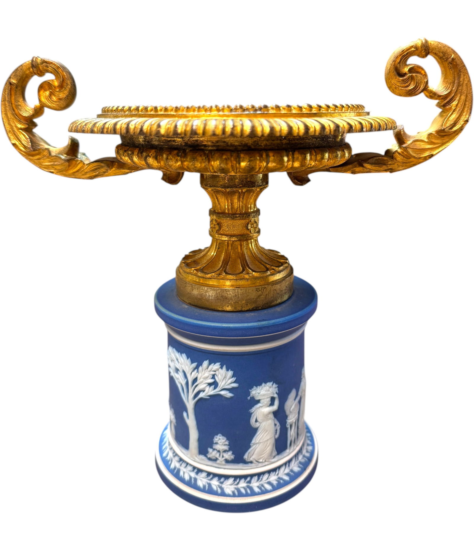 Clay and Brass Wedgwood Jasperware Compote (1 of 4)