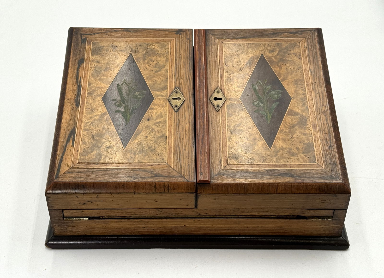 Victorian-Era Writing Box with Burl Wood Inlaid (1 of 5)