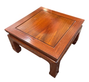 Mid Century Chinese Rosewood Ming Style Side Hoof Foot End Table