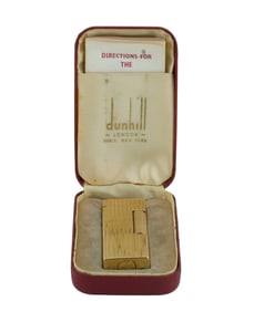 Dunhill 14K Yellow Gold Lighter with Original Case
