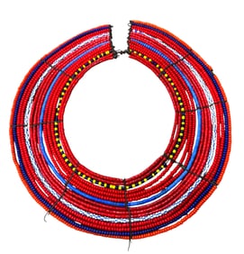 Beaded Collar Necklace of the Maasai People in Kenya Africa