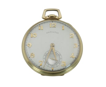 1943 Hamilton Grade 921 Gold Filled 21 Jewels Pocket Watch Rare Low Production