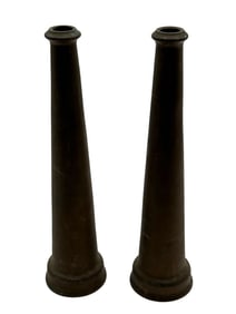 Pair of Vintage Brass Fire Hose Nozzles
