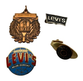 Group of Vintage Levi's Medals and Pins
