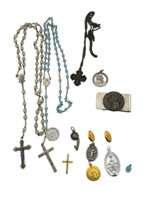 Collection of Vintage Rosaries and Pendants