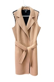 St. John Hand Sewn Cashmere Wool Trench Coat Size 8