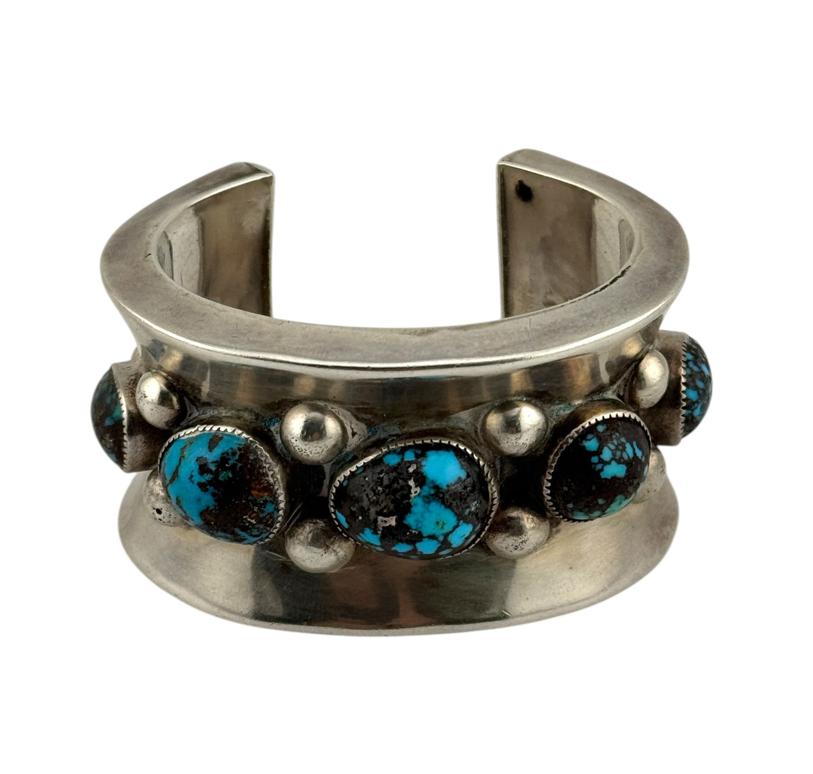 Native American Turquoise and Sterling Silver Cuff Bracelet (1 of 4)