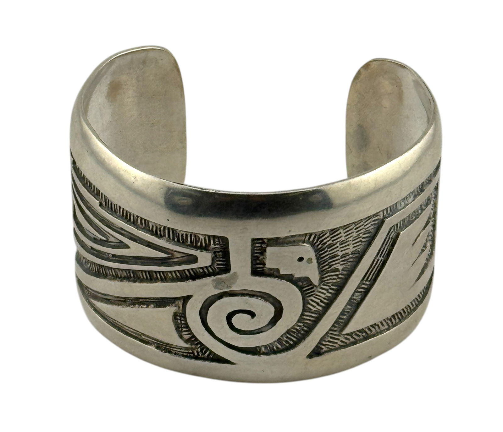 Native American Hopi Sterling Silver Cuff Bracelet (1 of 4)
