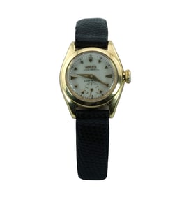 1960's Rolex Oyster Perpetual 5002 Ladies 14K Yeloow Gold Bubble Back