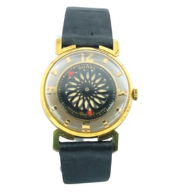 1960's Ernest Borel Kaleidoscope Skeleton Case Automatic Men's Wristwatch