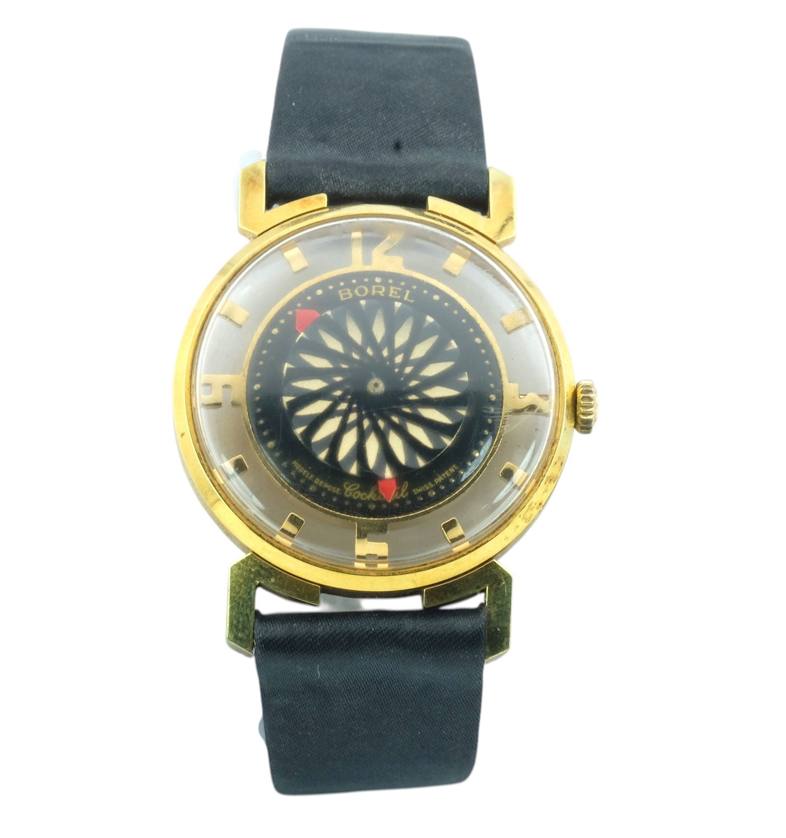 1960's Ernest Borel Kaleidoscope Skeleton Case Automatic Men's  Wristwatch (1 of 2)