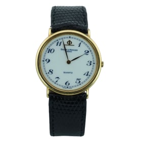 Vintage Baume & Mercier 14K Gold Ultra Thin Men's Dress Watch Quartz