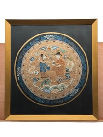 19th Century Framed Chinese Silk Embroidery