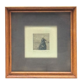 Larry Fodor (b. 1951) Etching on Paper "Chief" 1980 Signed and Numbered