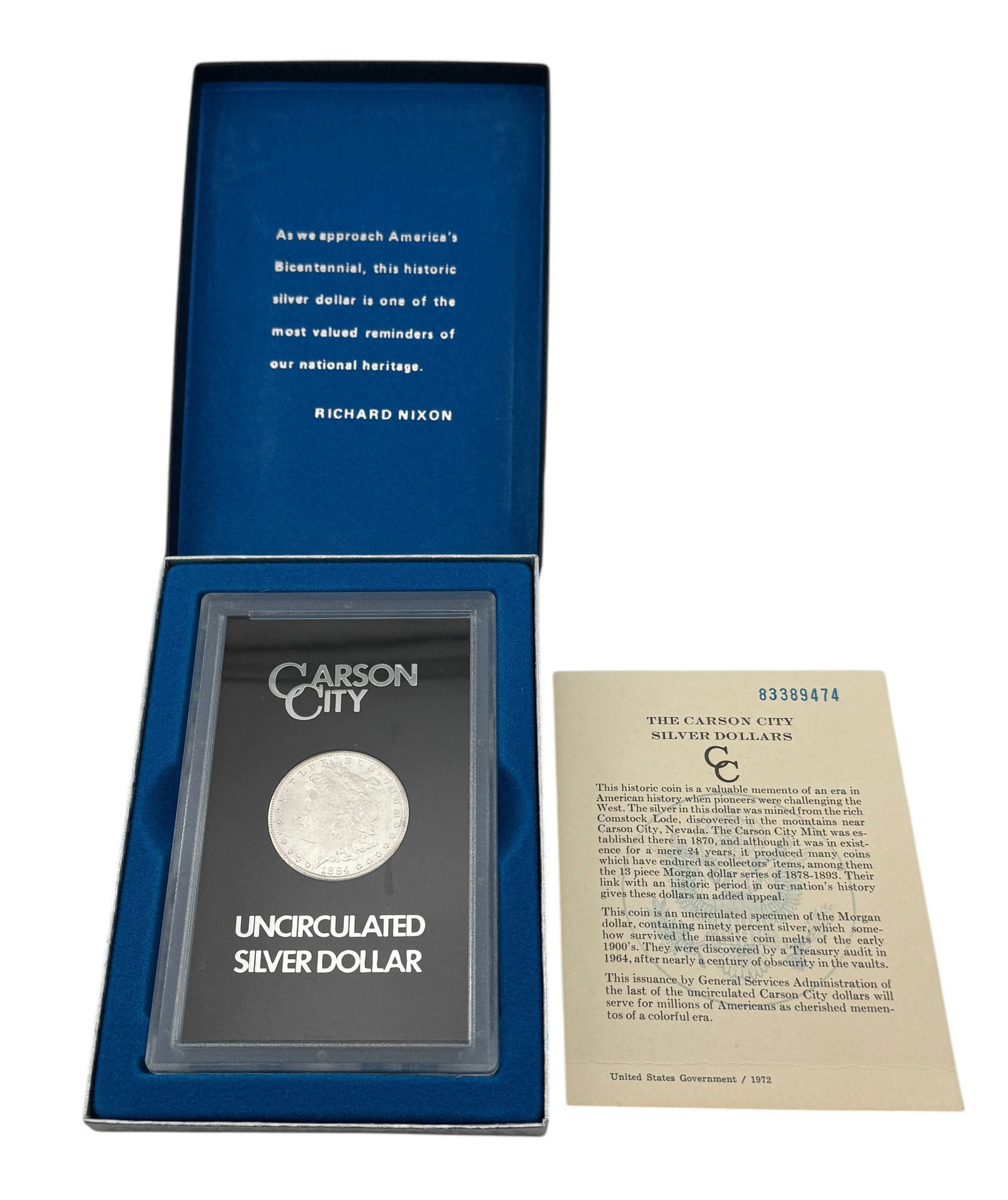 1884 CC Morgan Dollar Uncirculated with Certificate (1 of 3)