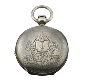 1881 Rockford Coin Silver Key Wind Pocket Watch