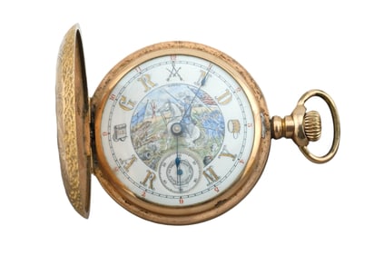 1889 Waltham Grand Army of the Republic Gold Filled Pocket Watch