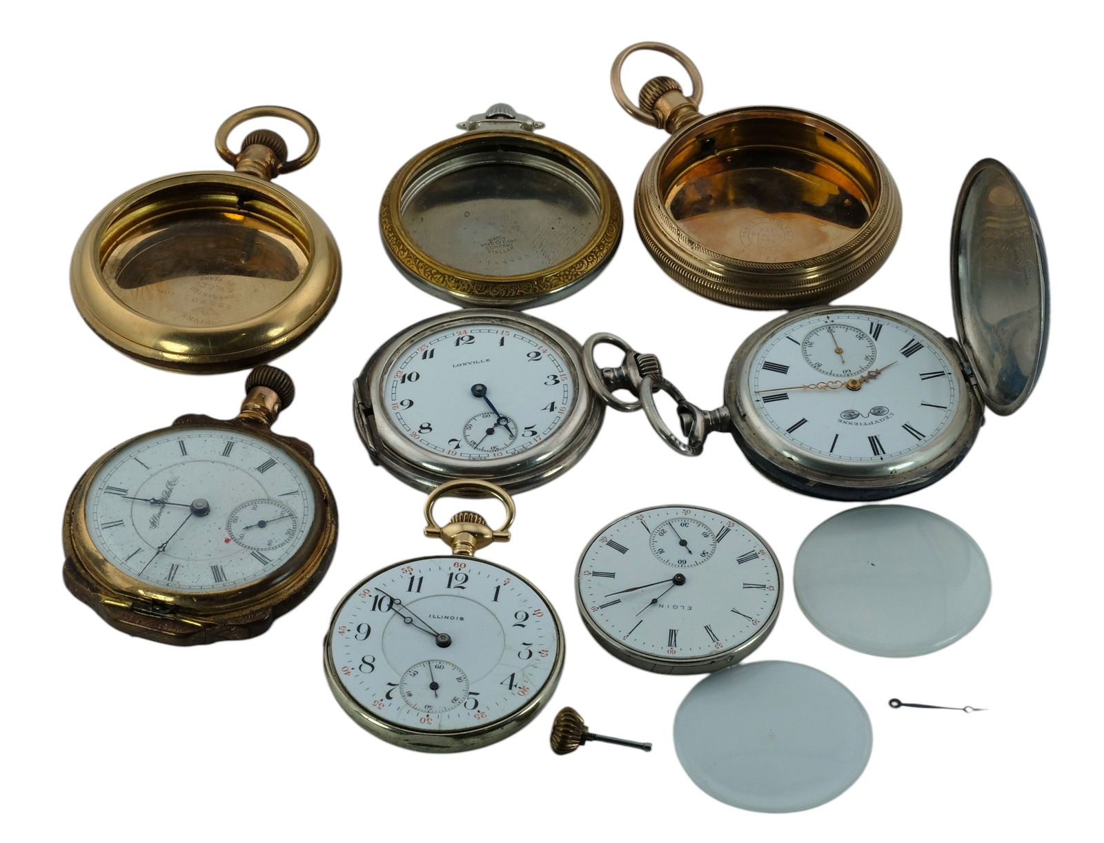 Collection of Antique Pocket Watch Parts (1 of 2)