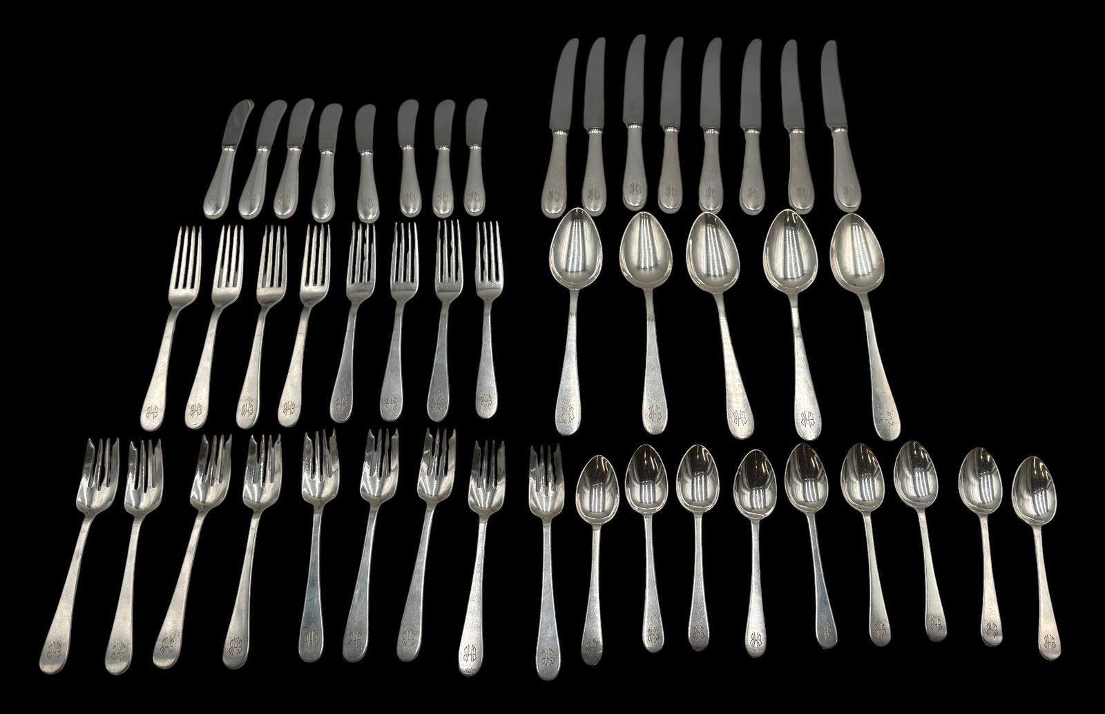 Lot of 47 Tiffany and Co. Sterling Silver Flatware