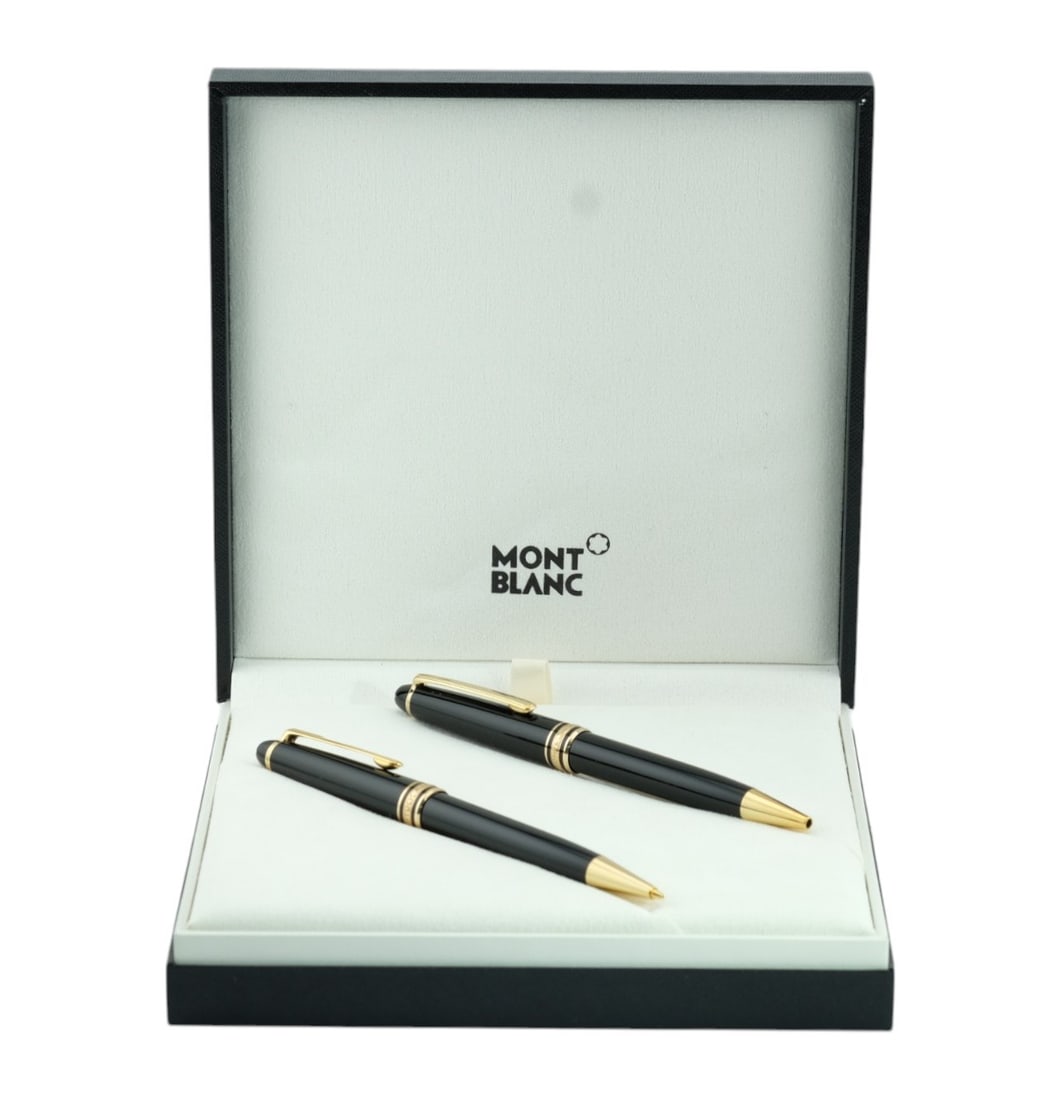 Montblanc Meisterstuck ball point pen and pencil set in Box: Montblanc Meisterstuck ball point pen and pencil set in Box.