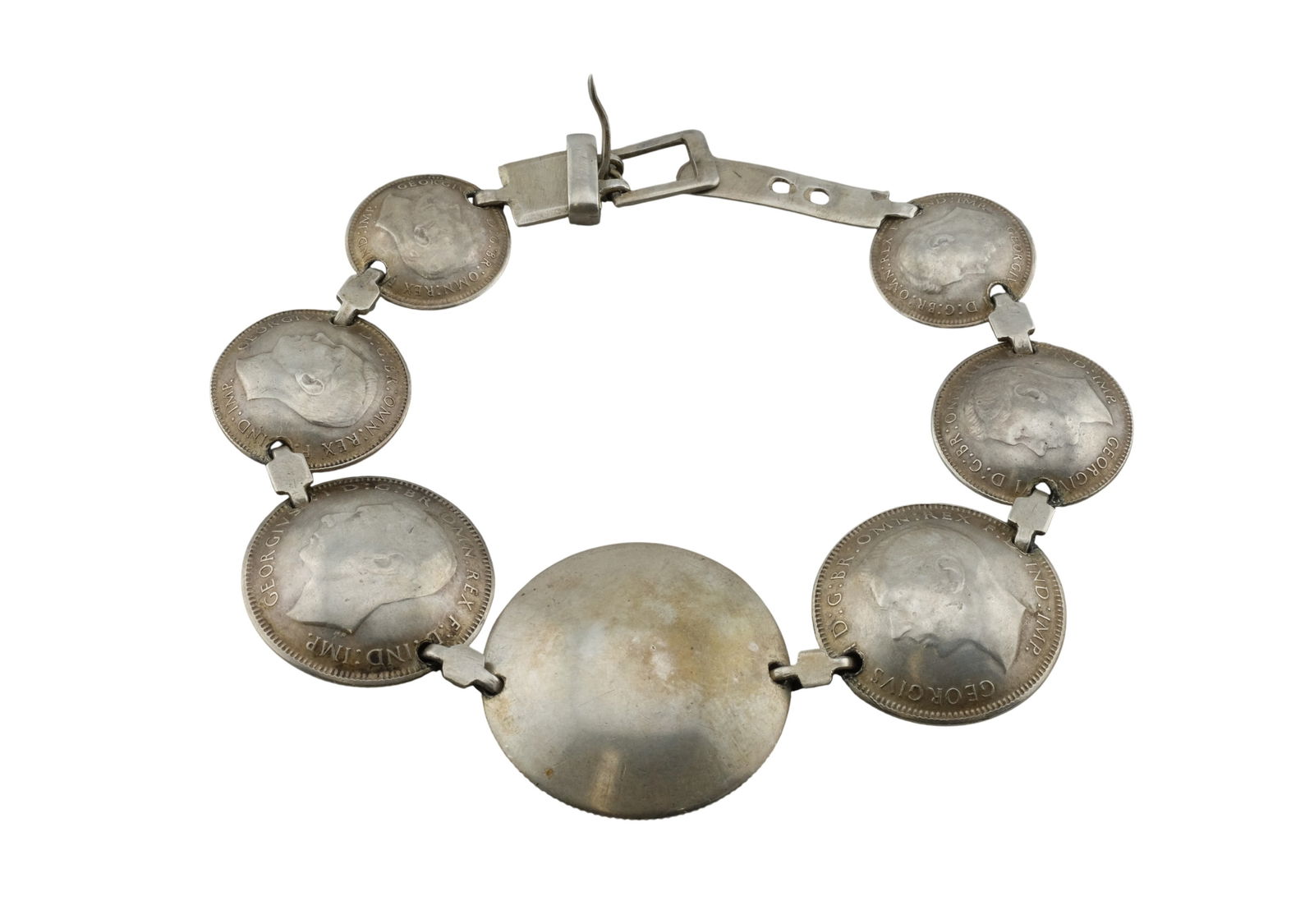 Australian Sterling Silver 1943 Coins Bracelet (1 of 2)