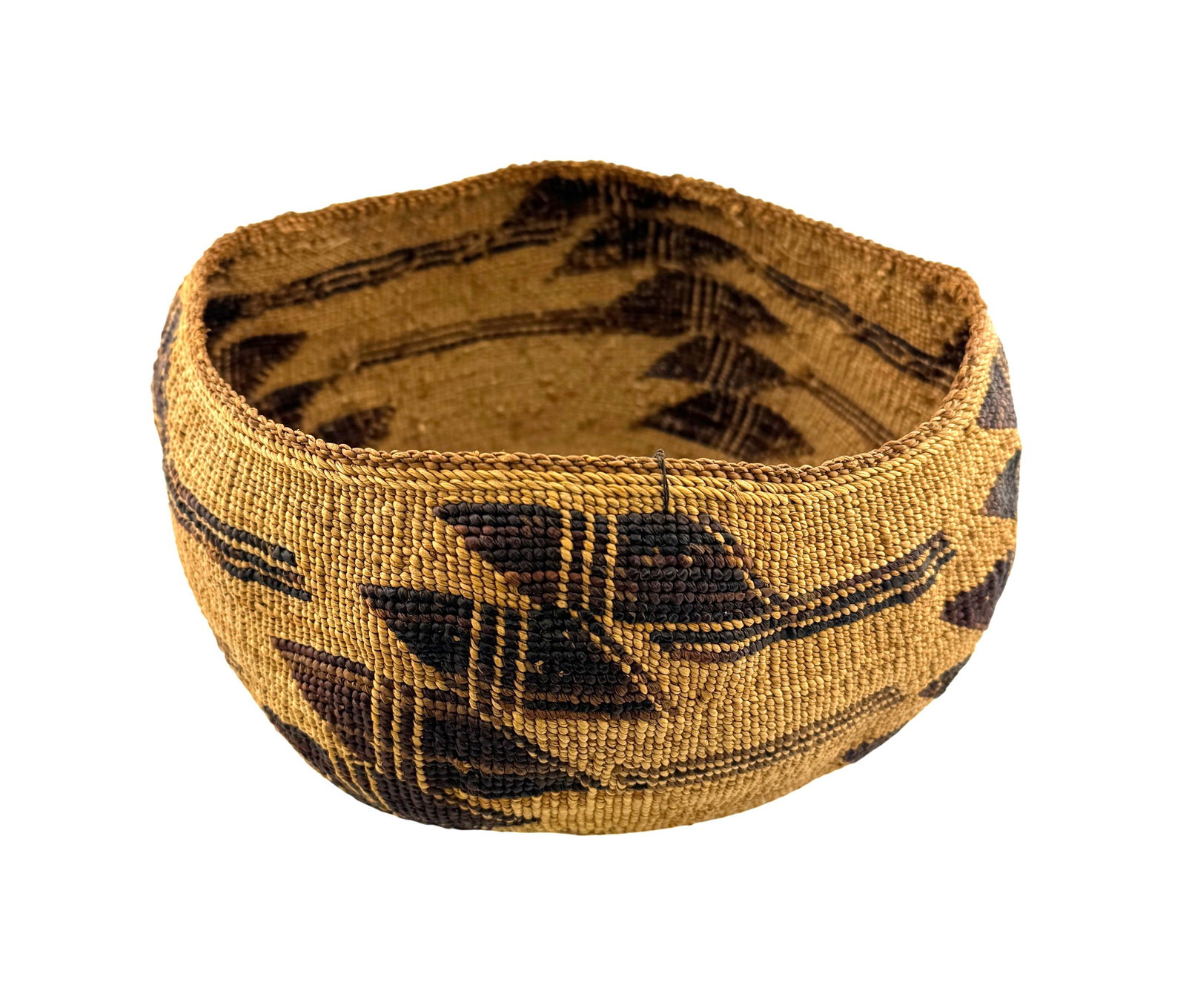Native American California Hupa Modoc Tribe Food Mush Basket (1 of 3)