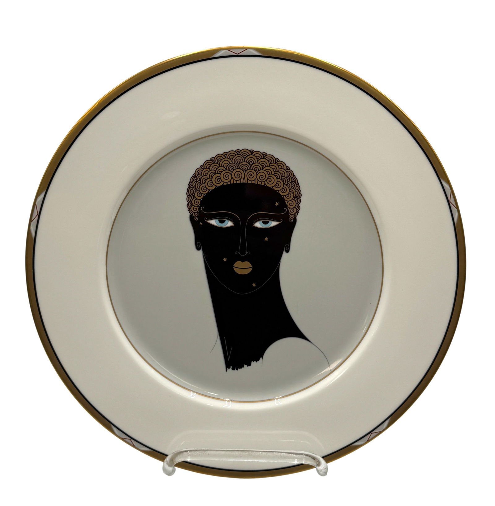 Erte' Queen of Sheba Charger Plate Mikasa Bone China 1987 Signed: Erte' Queen of Sheba Charger Plate Mikasa Bone China 1987 Signed. 12" diameter