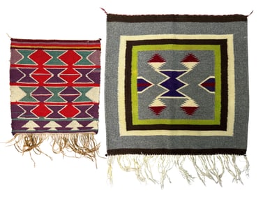 1890's and 1920's Germantown Native American Navajo Rug Samplers