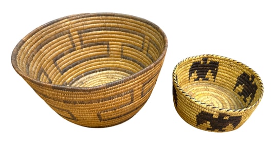 Two Native American Pima Papago Baskets
