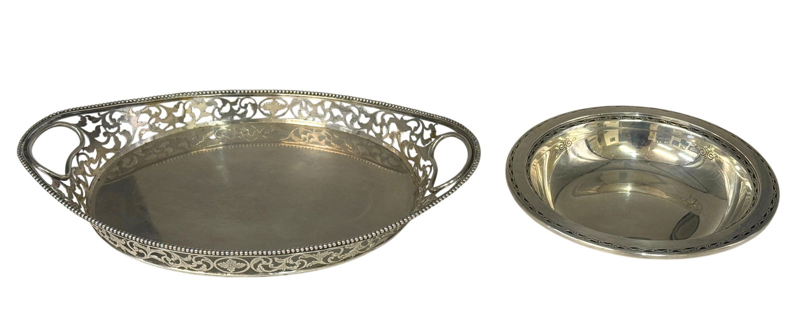 Vintage Sterling Silver Tray and Bowl (1 of 3)