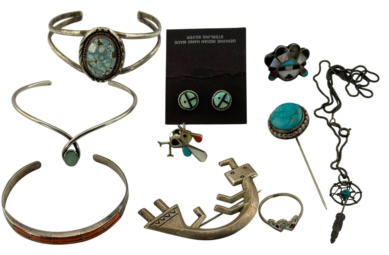 Collection of Sterling Silver Native American Jewelry (1 of 2)