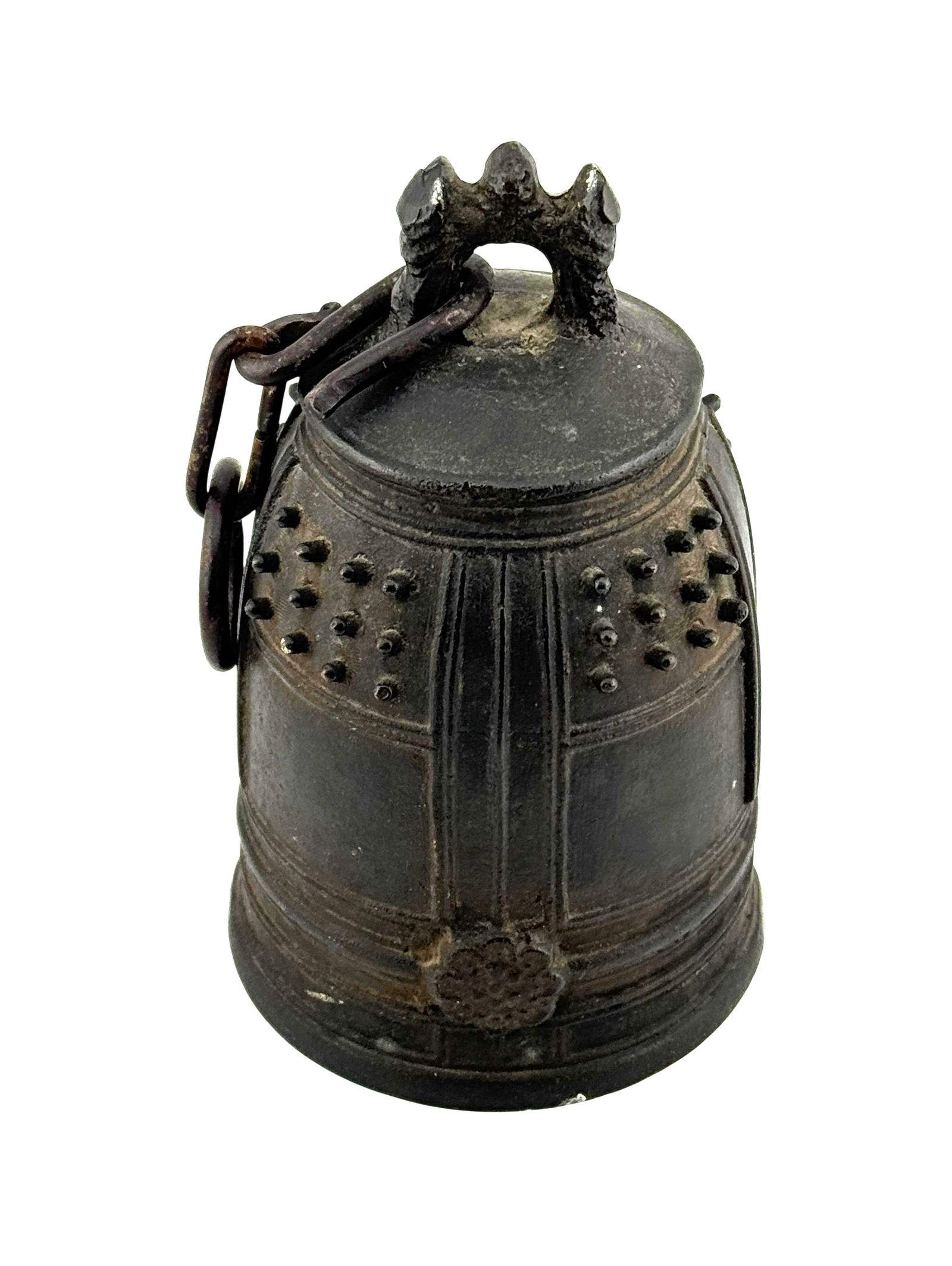 Japanese Antique Tsurigane Bonsho Bronze Temple Hanging Bell (1 of 3)