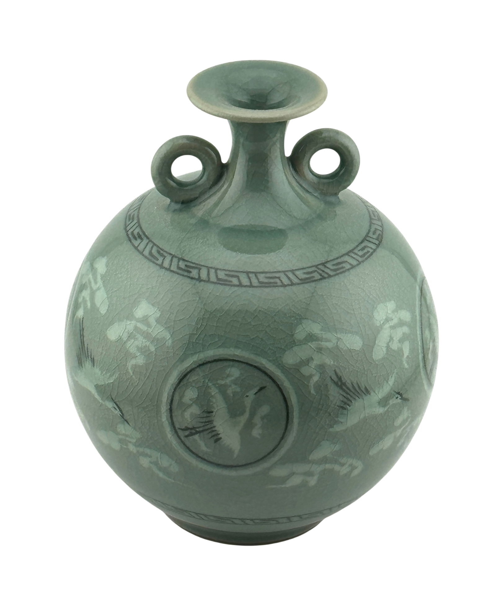 Korean Celadon Crackle Vase (1 of 3)