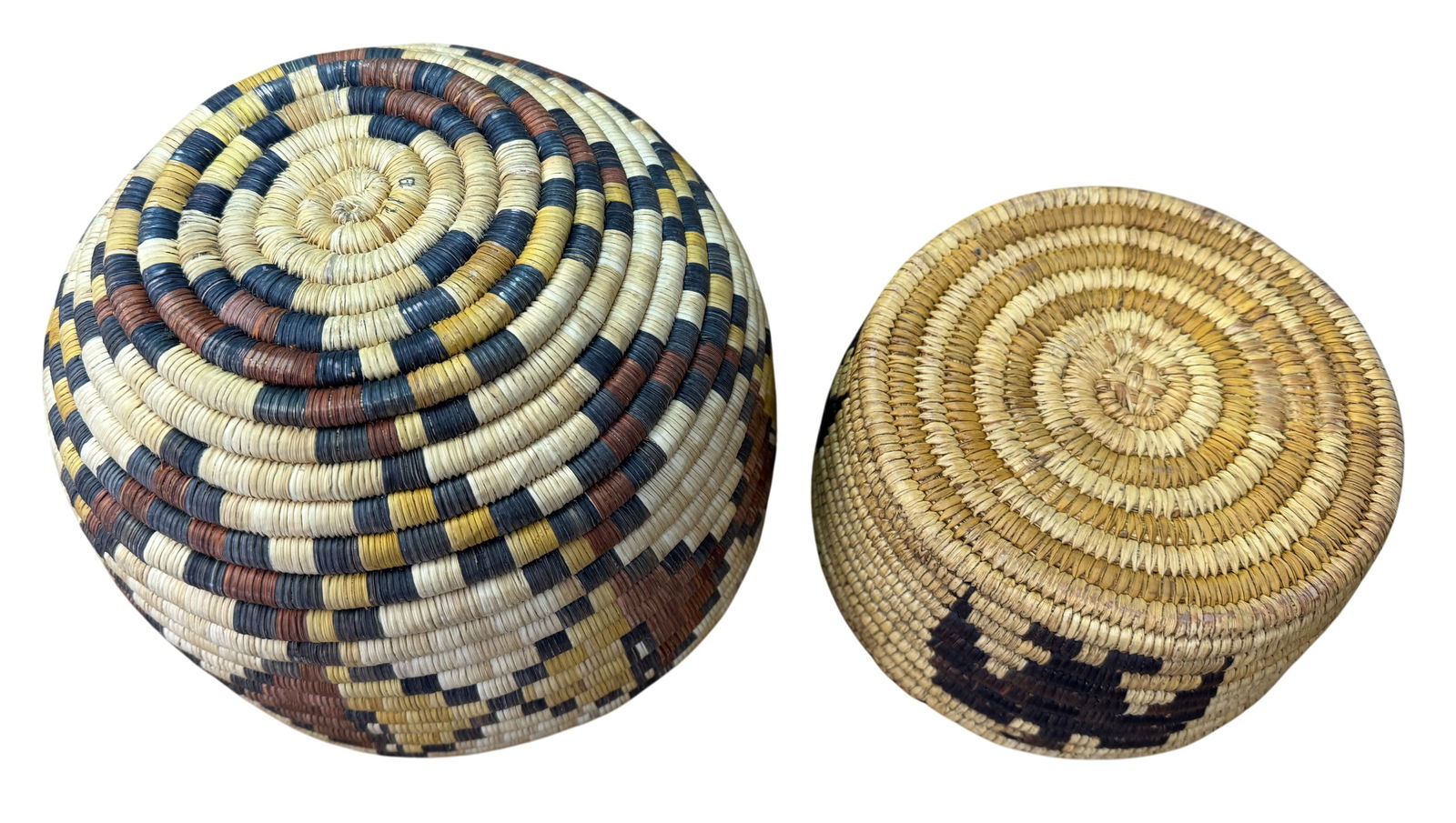 Two Native American Hopi Papago Baskets - 3
