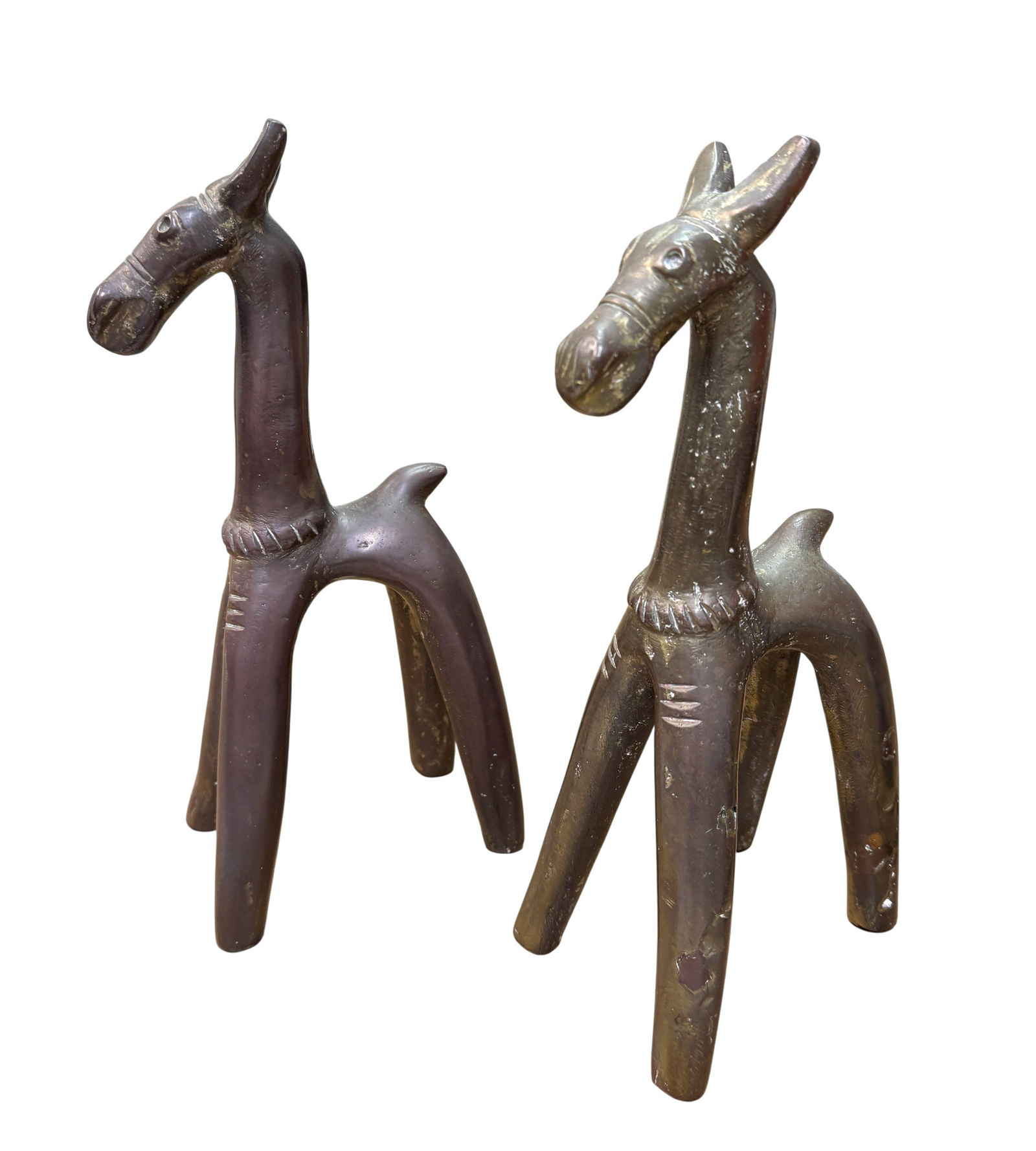Pair of Heavy Cast Bronze Horse Sculptures (1 of 3)