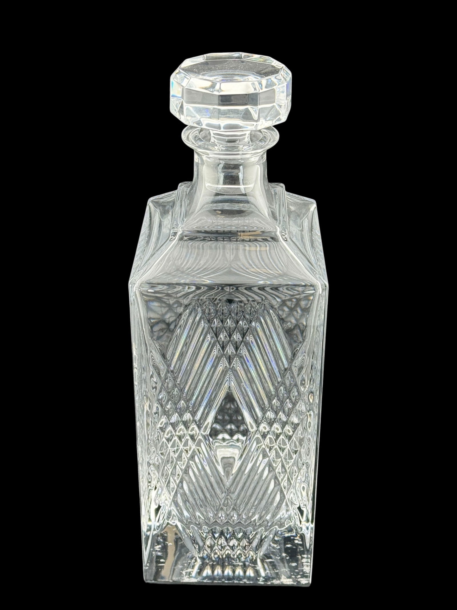 Ralph Lauren Crystal Square Decanter: Ralph Lauren Crystal Square Decanter. Dimension 10.5" x 3.5" x 3.5"