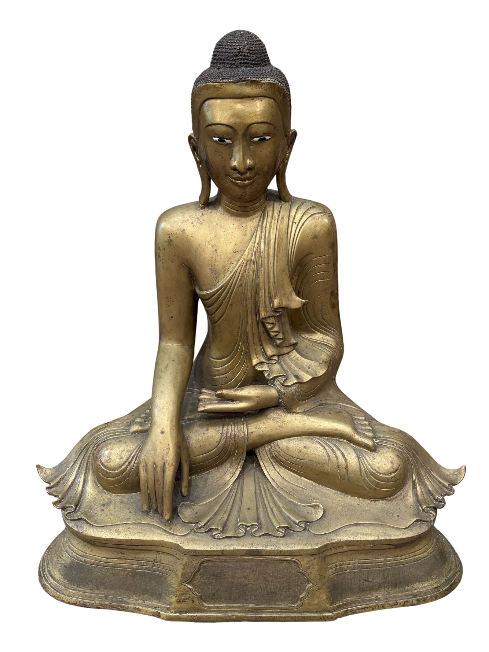 Large 19th Century Burma Bronze Seated Buddha (1 of 6)