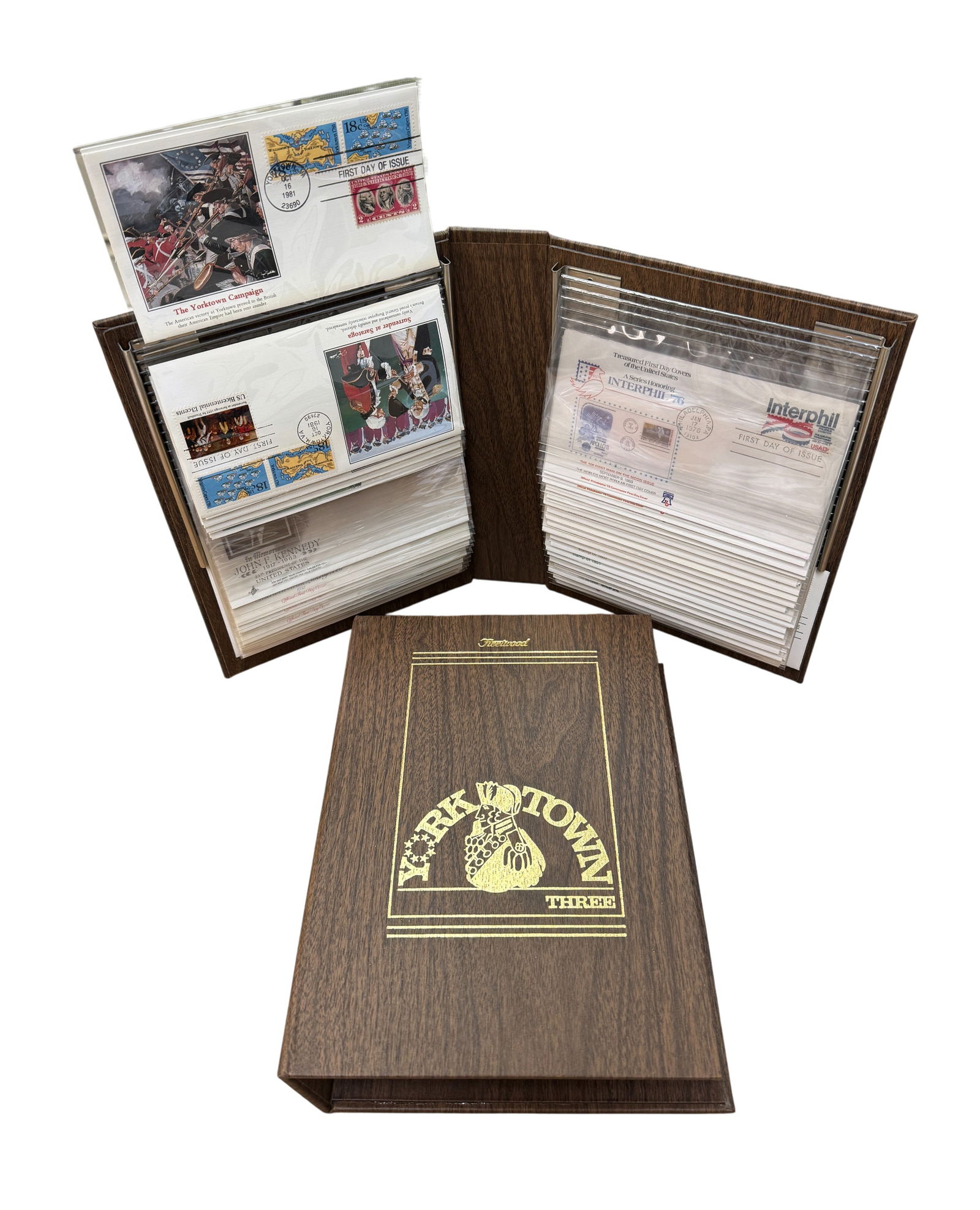 Collection of First Day of Issue Vintage Stamps in Fleetwood Binders: Collection of First Day of Issue Vintage Stamps in Fleetwood Binders