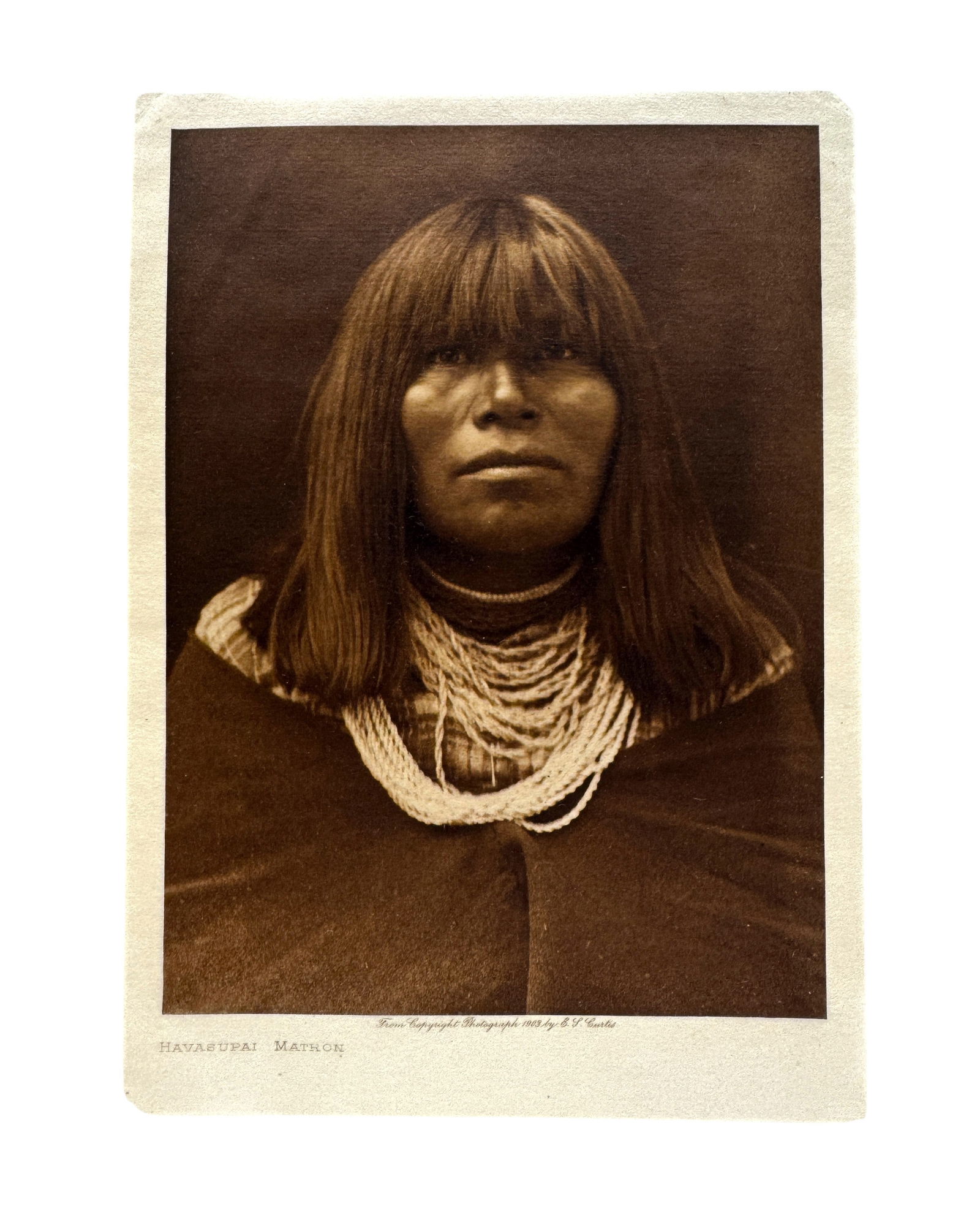 Edward S. Curtis (1868-1952) Havasupai Matron 1903 Photogravure (1 of 3)