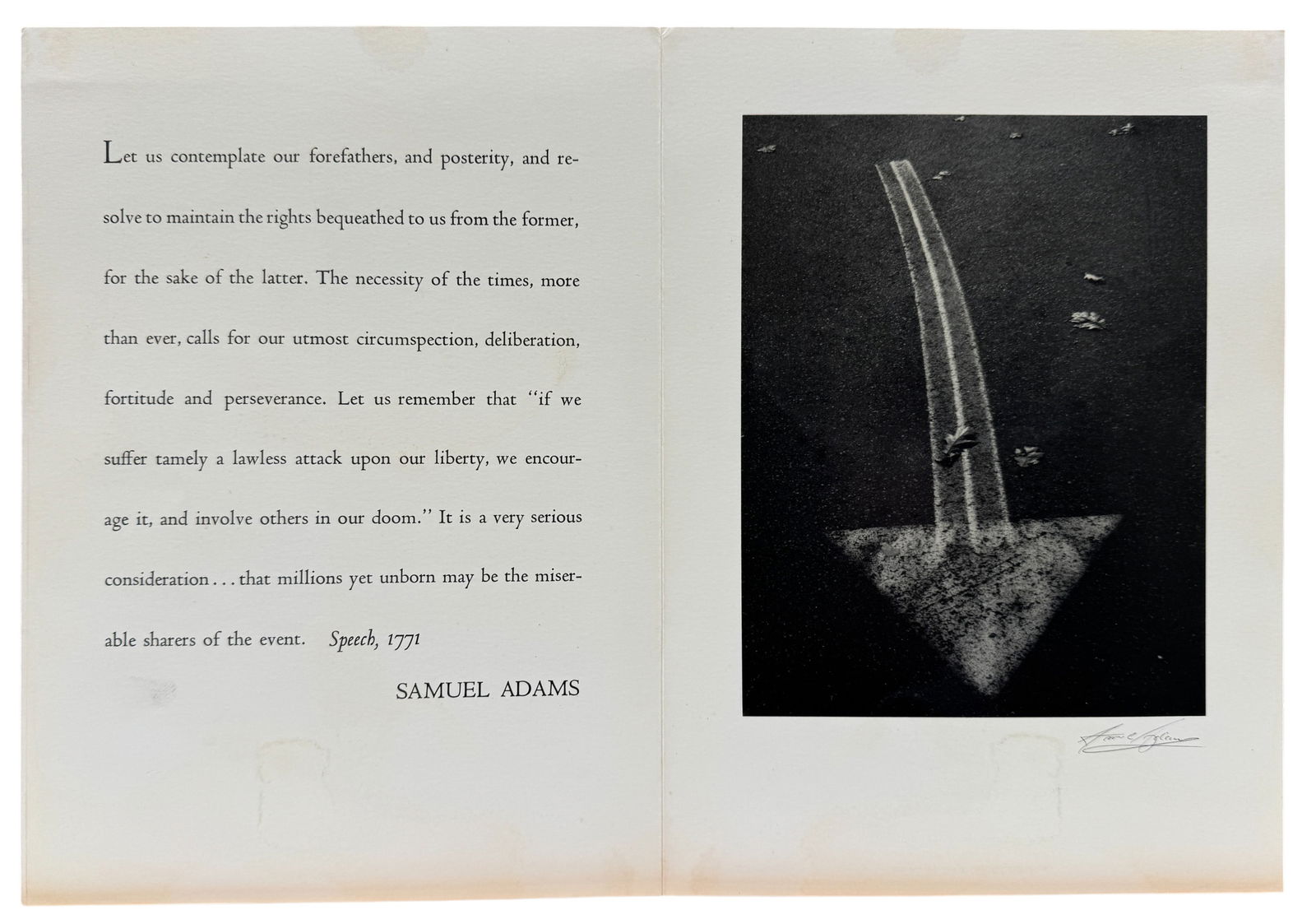 Signed 1970 Greeting Card from Ansel Adams and Virginia (1 of 3)