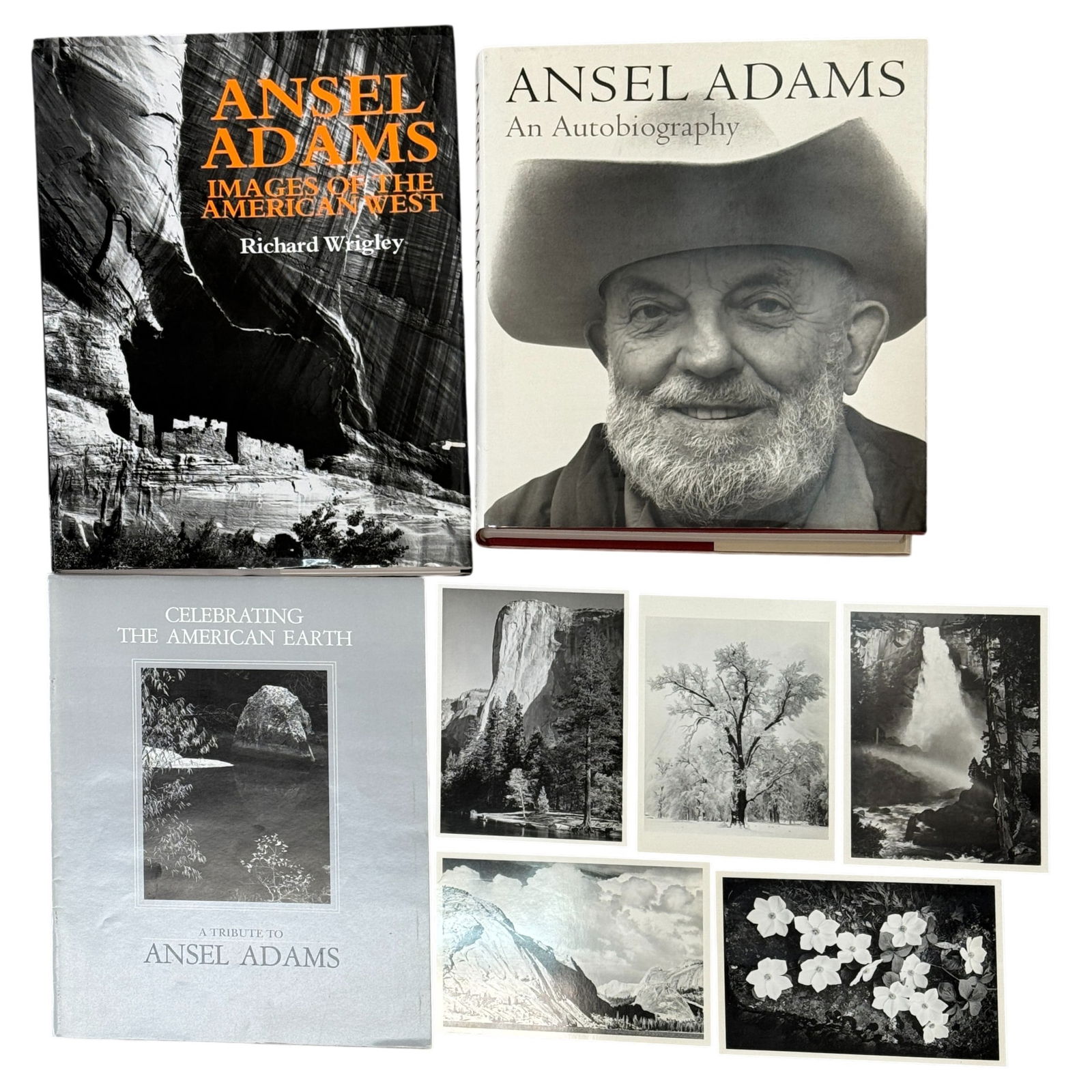 Lot of Three Ansel Adams Books and Post Cards (1 of 1)
