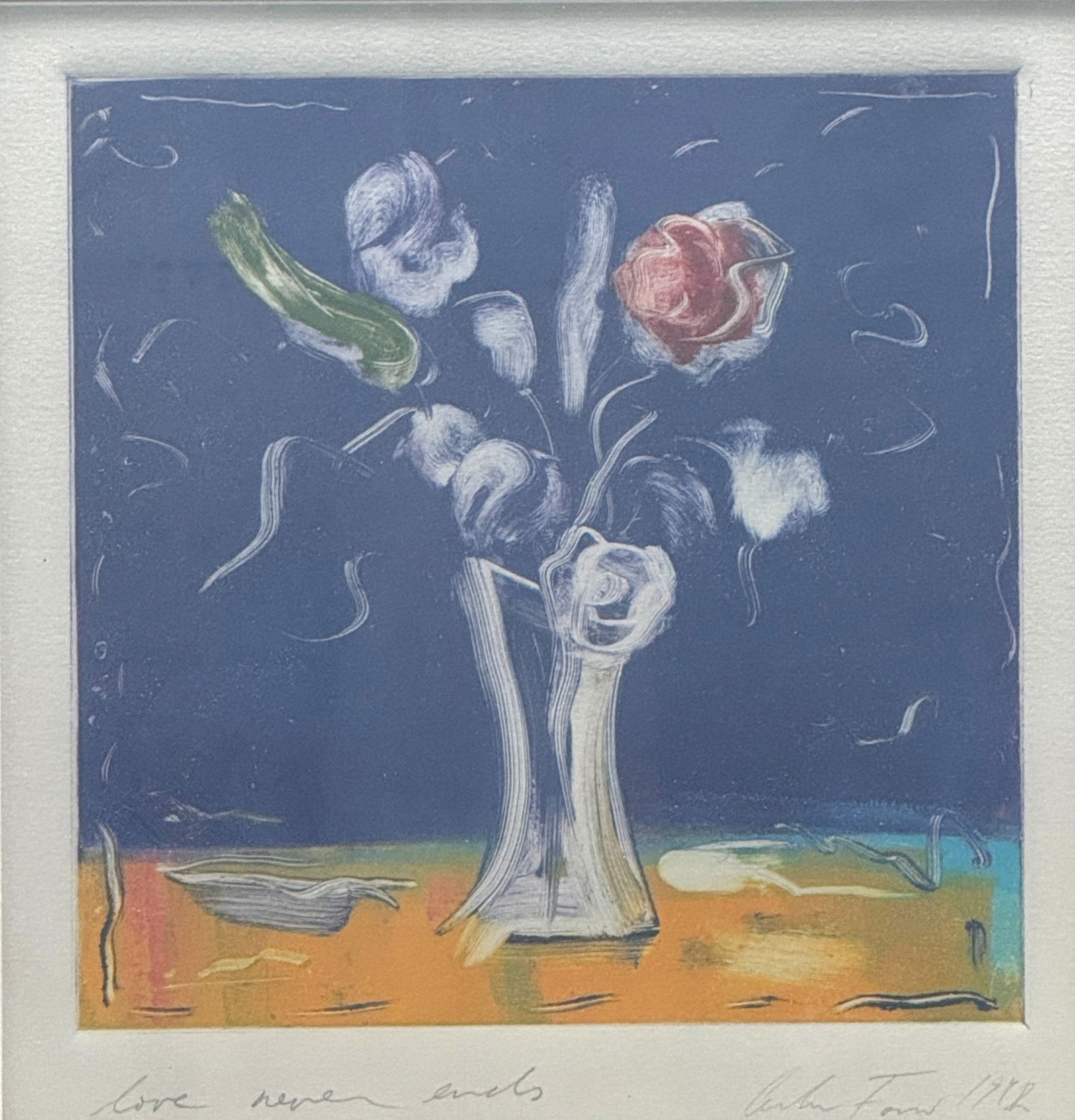 Oil Painting on Paper "Love Never End" Signed (1 of 4)