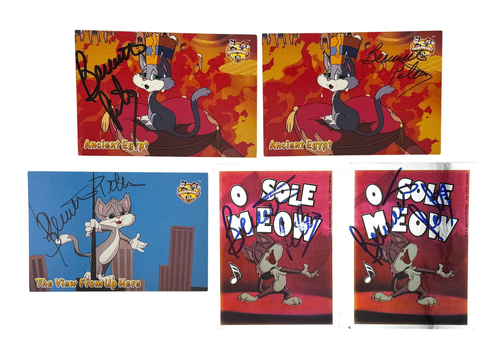 Collection of "Rita the Cat" Cards and Stickers signed by Bernadette Peters: Collection of "Rita the Cat" Cards and Stickers signed by Bernadette Peters. j/m