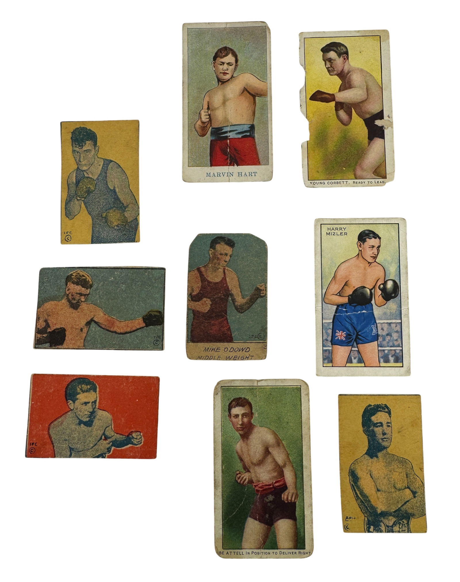 Collection of Rare Vintage Boxing Cards C. 1910's - 1920's (1 of 2)